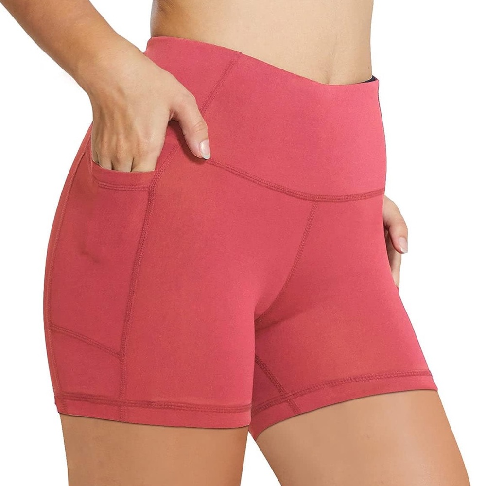 Baleaf 3” Biker Shorts in Coral-Classic XS